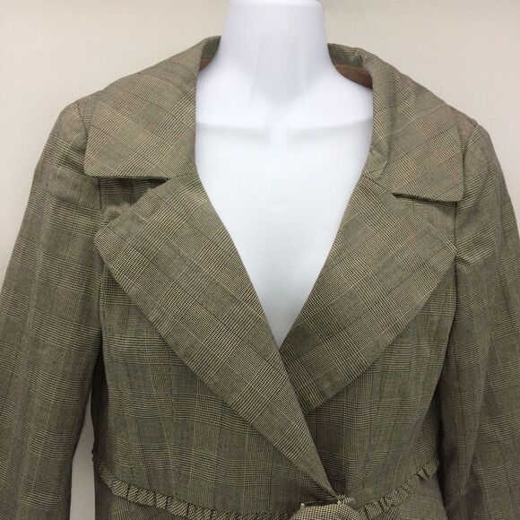 Nanette Lepore Short Jacket w/Wrap Front Closure/Ruffle & Flower Accent @Waist-8 - Picture 3 of 9